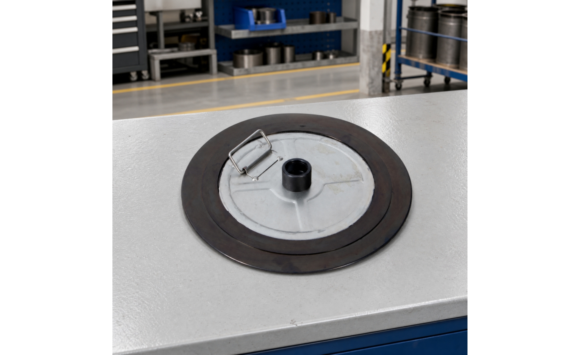 Iron Grease-Pump Pressure Plate Reinforced for Workshop, Garage, Mechanics