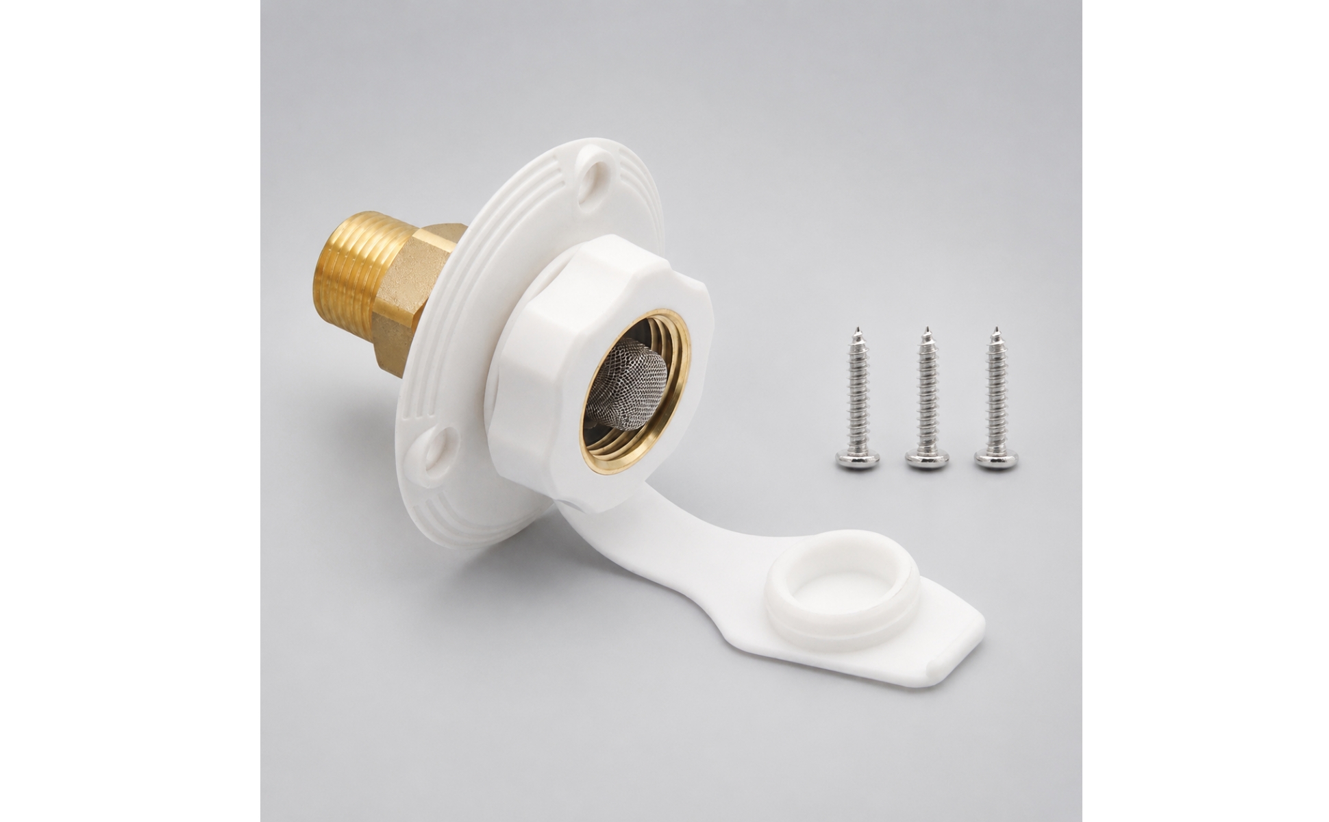 Plumbing Fitting Brass Threaded RV Water Inlet with Check Valve