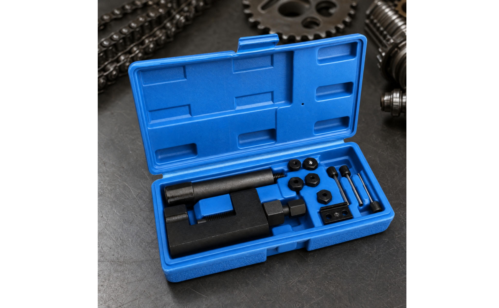 Chain Breaker Set with Storage Case Heavy-Duty for Workshops, Mobile Servicing