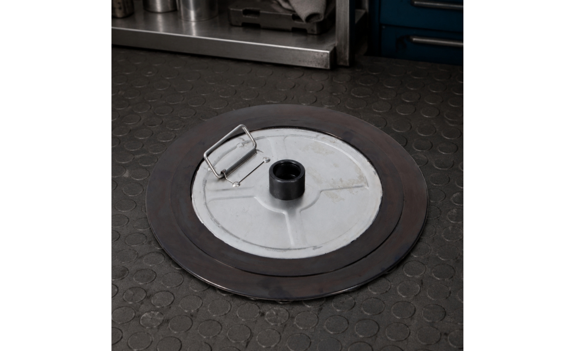 Iron Grease-Pump Pressure Plate Reinforced for Workshop, Garage, Mechanics