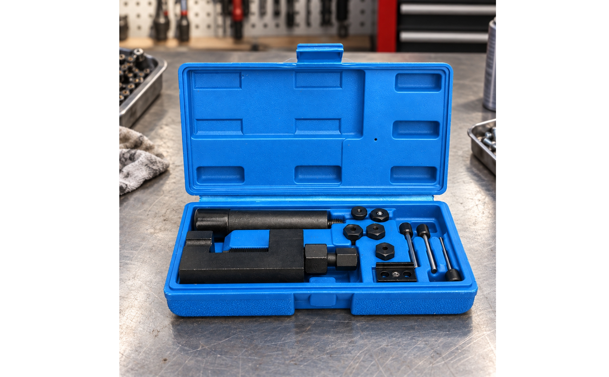 Chain Breaker Set with Storage Case Heavy-Duty for Workshops, Mobile Servicing