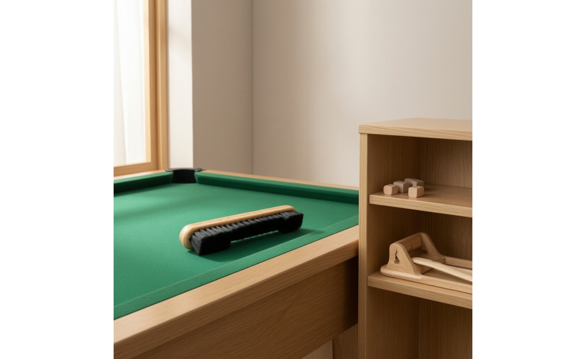 Gebogene Billardtischbürste 22 cm lang für Billardclubs, Heimspielzimmer