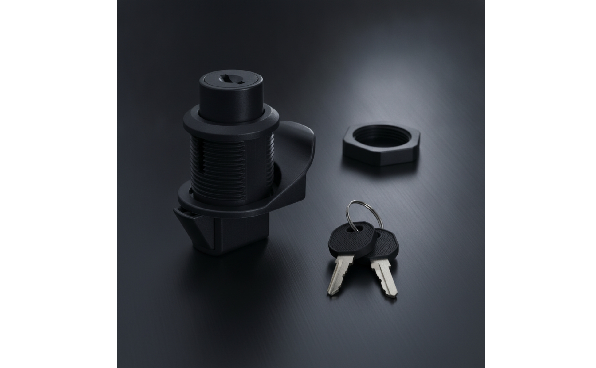 Lock Spring-Return Recessed Push-Button Cam Lock Compact for Marine Use