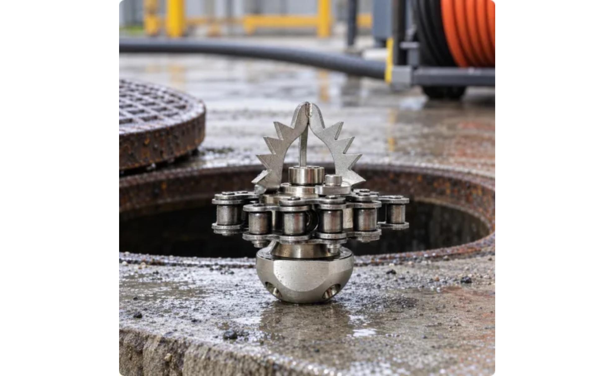 Rotary Drain-Cleaning Nozzle Easy to Install for Tree Root Removal, Plumbers