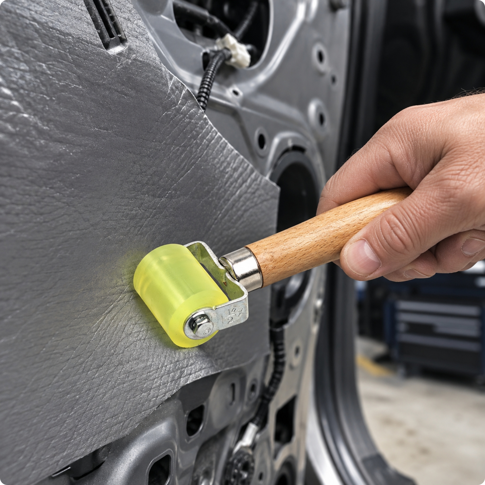 Pressure Roller Ergonomic Hand Tool for Trim Work Repairs, Wallpaper Application