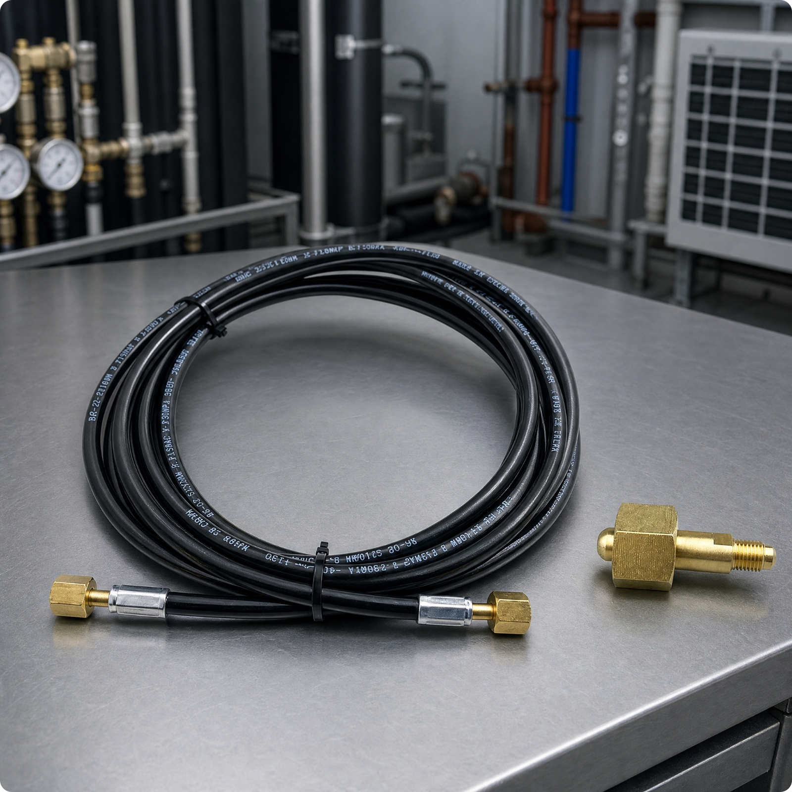 Hose with Brass Adapter 30 MPa Nitrogen Pressure Tester Flexible for Leak