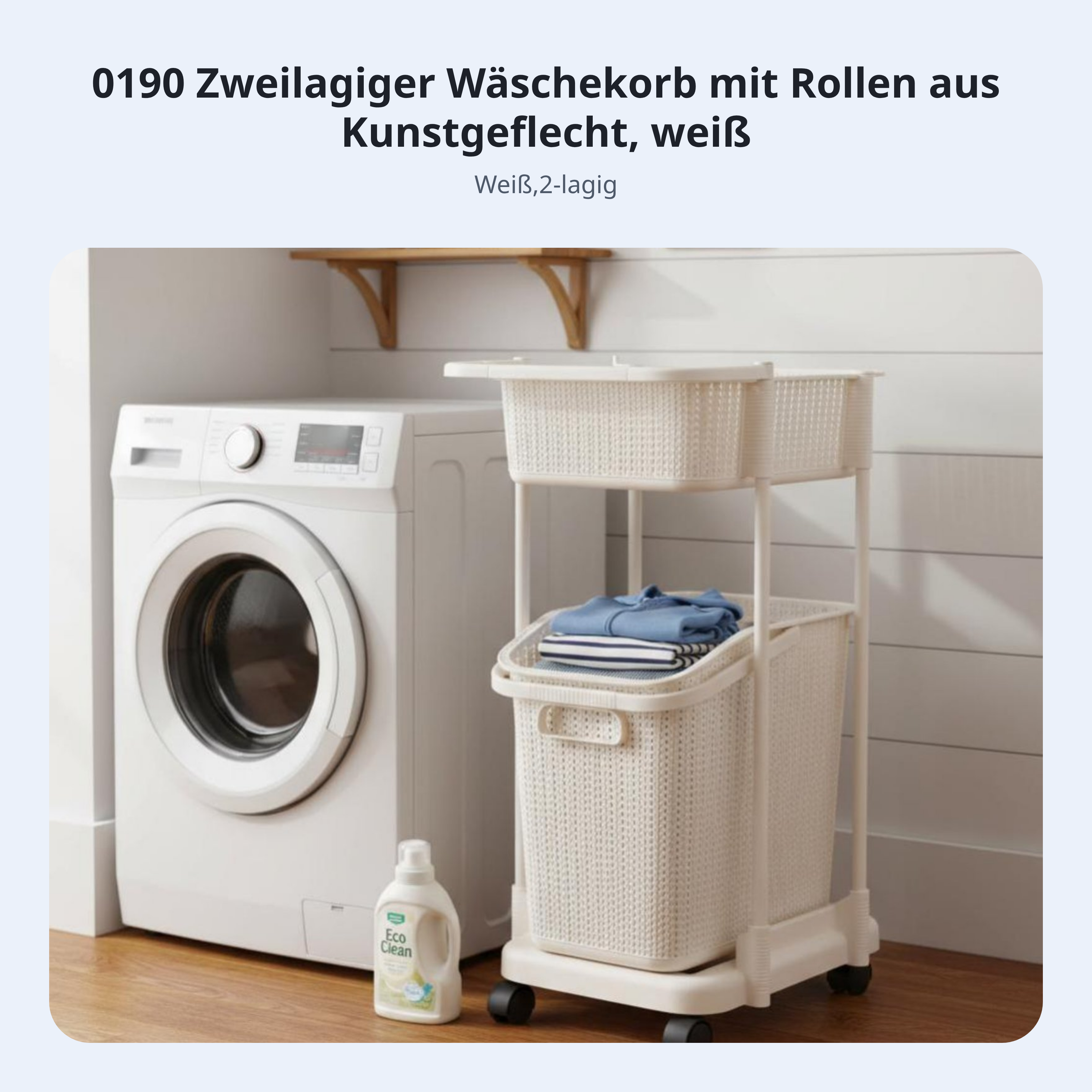 Mobiler Wäschesortierer Großes Fassungsvermögen für Haushaltsführende,