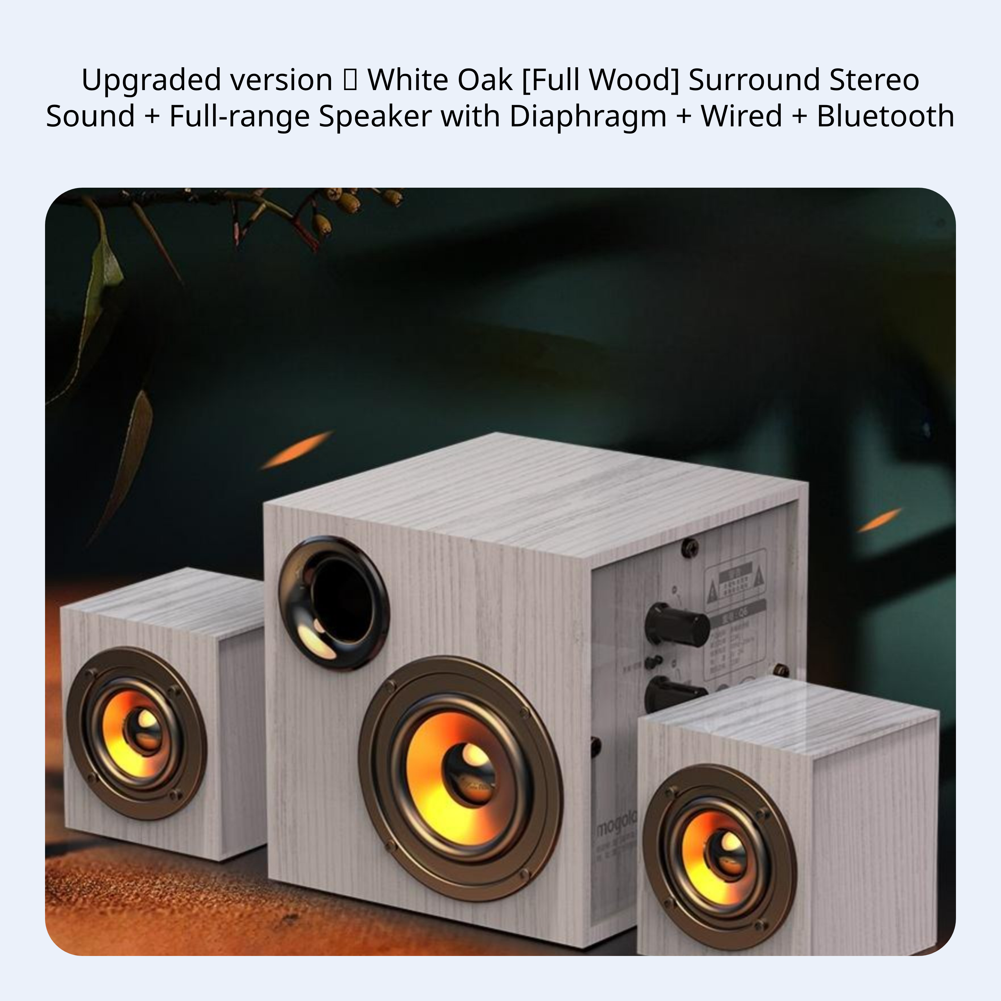 Bluetooth Computer Speaker with Subwoofer, Wooden Stereo - Picture 9 of 10