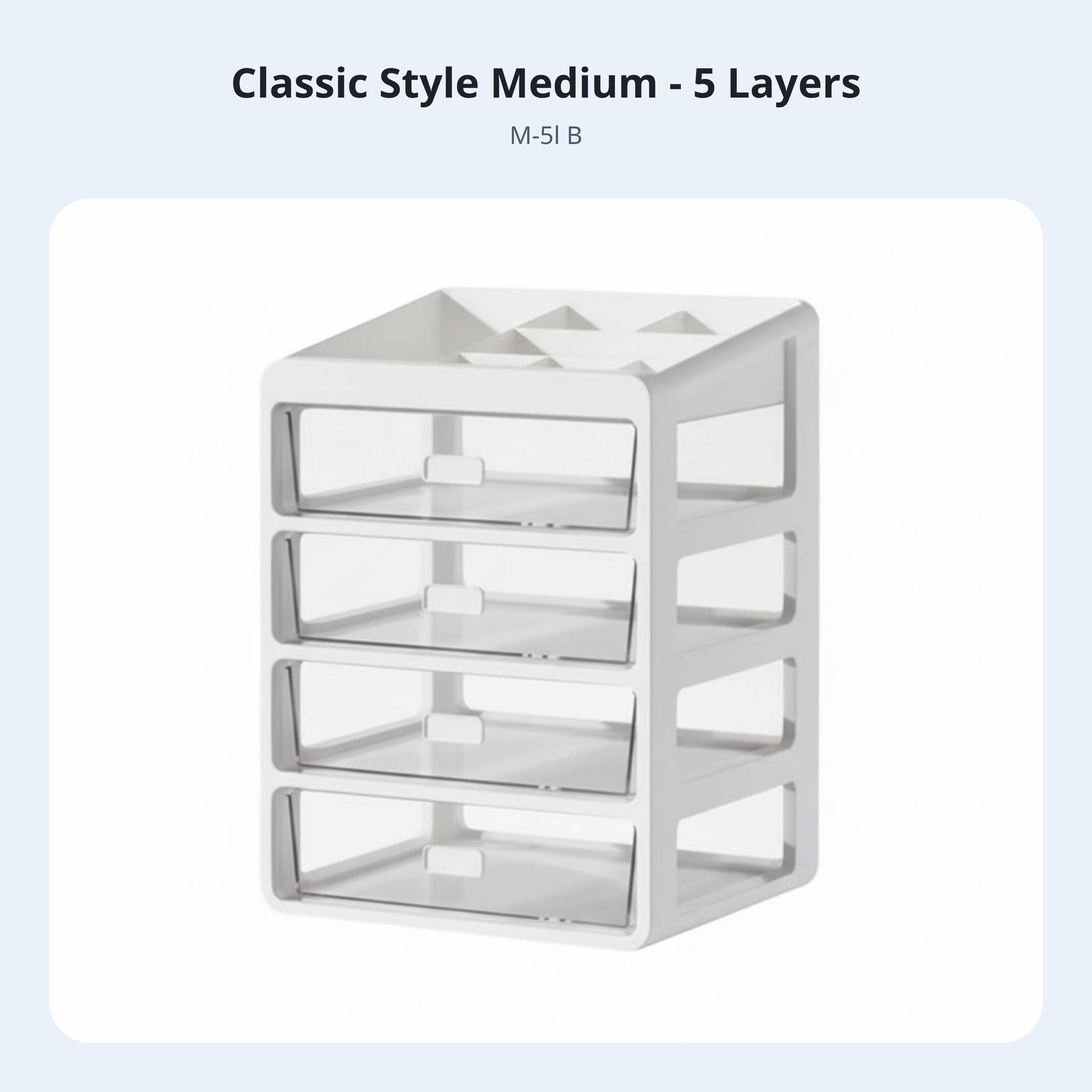 Multi-Drawer Cosmetic Trolley Space-Saving Design Makeup Organizer for Students