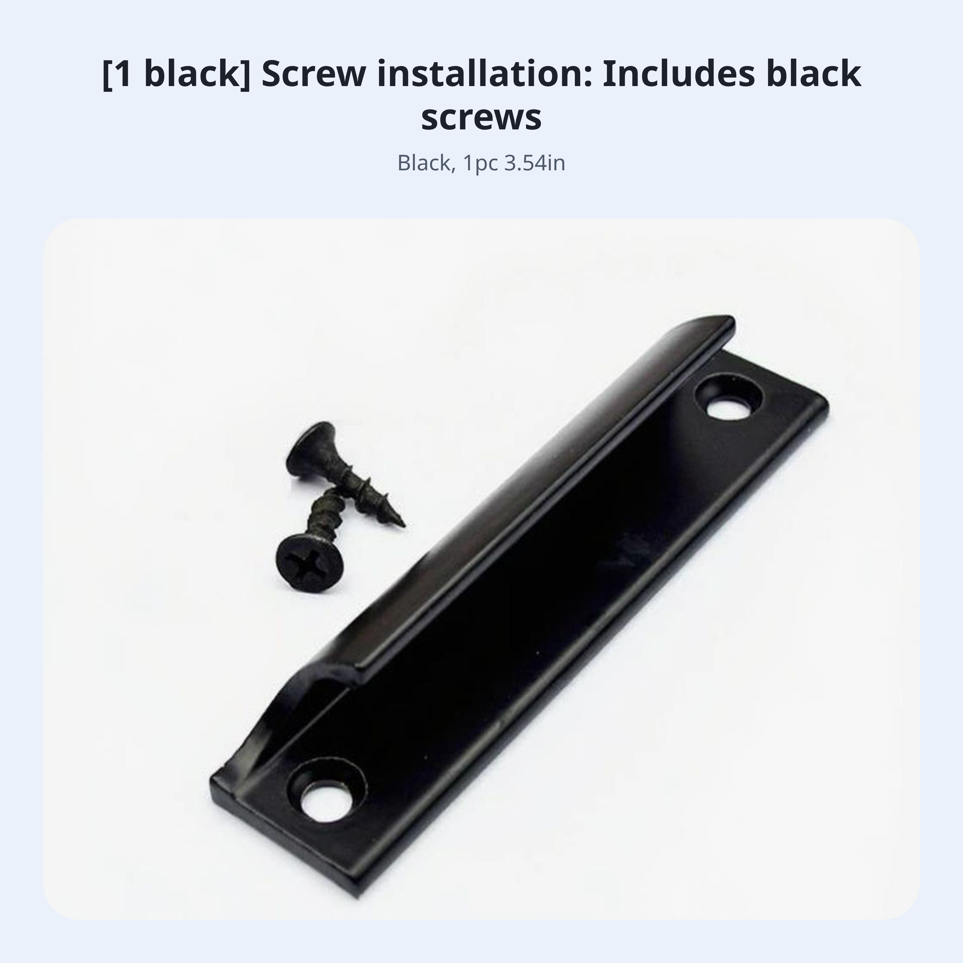Matte black aluminum handle