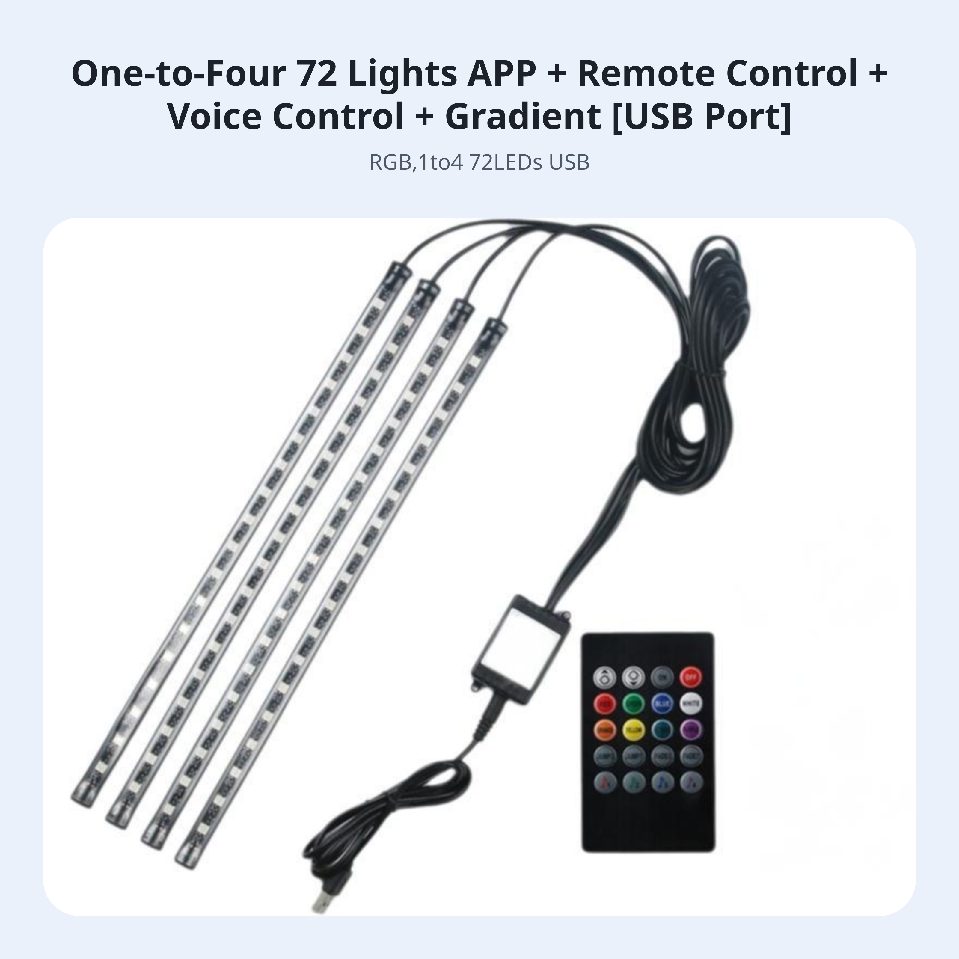 Sound-activated RGB car LED lights