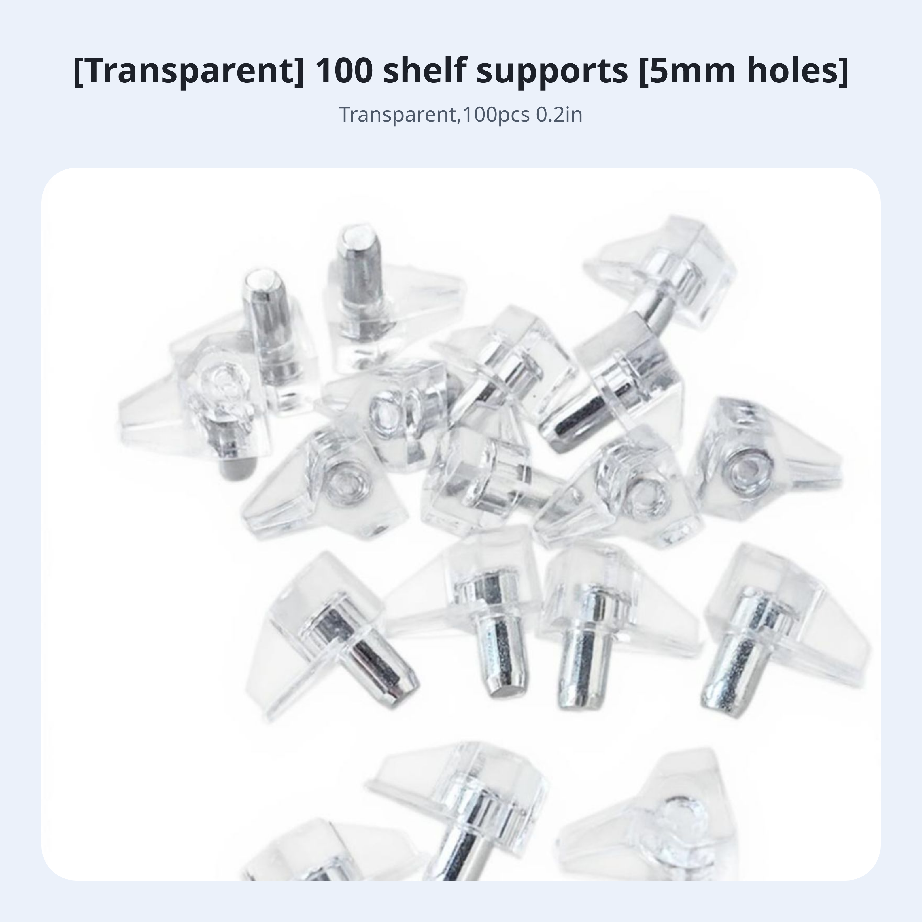 Shelf Support Pegs, Transparent Plastic Cabinet Shelf Pins, Easy Installation,