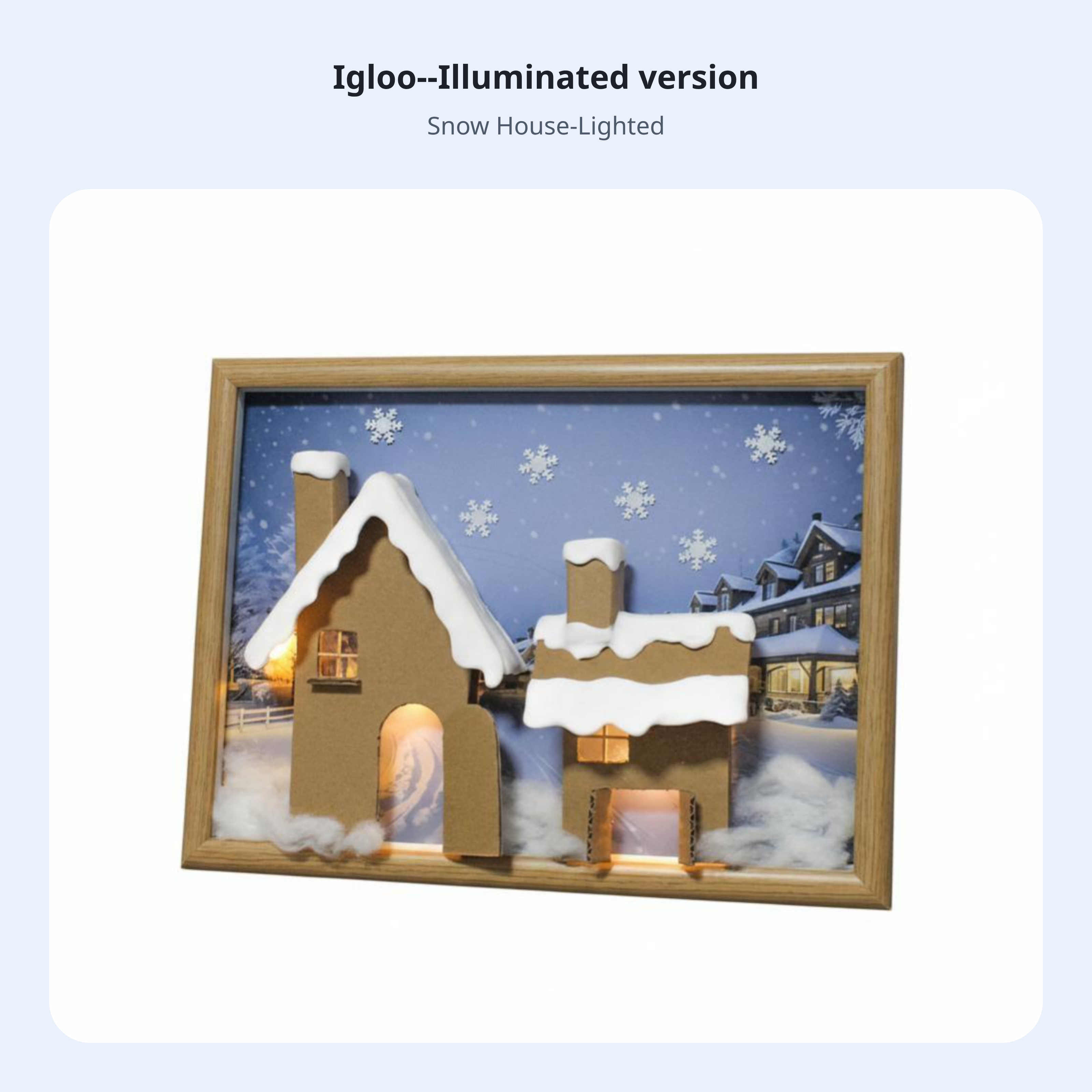 Winter Powder Town DIY Kit, weiche blasse Faser, Weihnachtsdeko