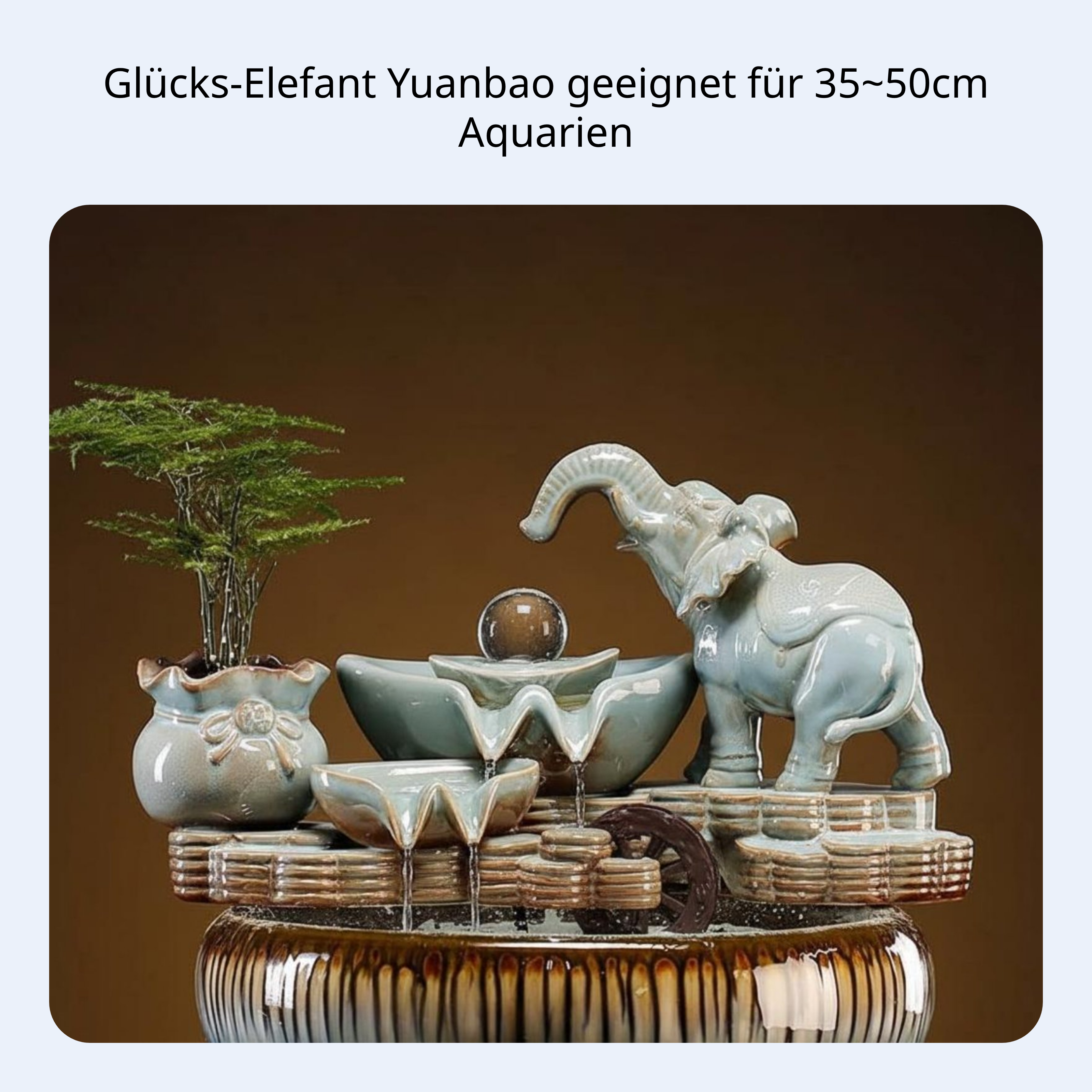 Keramik Deko Brunnen mit Zirkulierendem Wasser und Filter - Picture 11 of 11