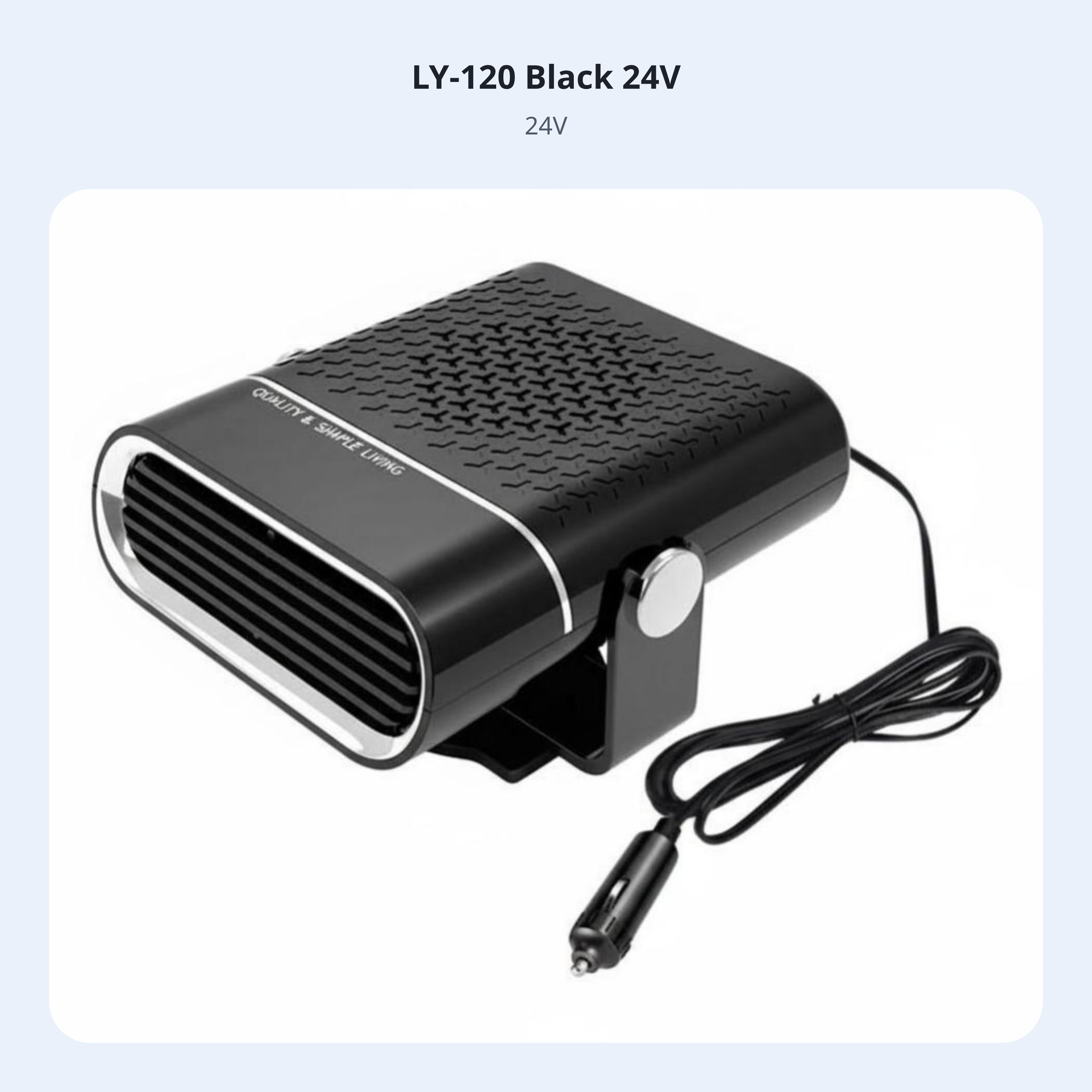 Portable car heater quickly defrosts
