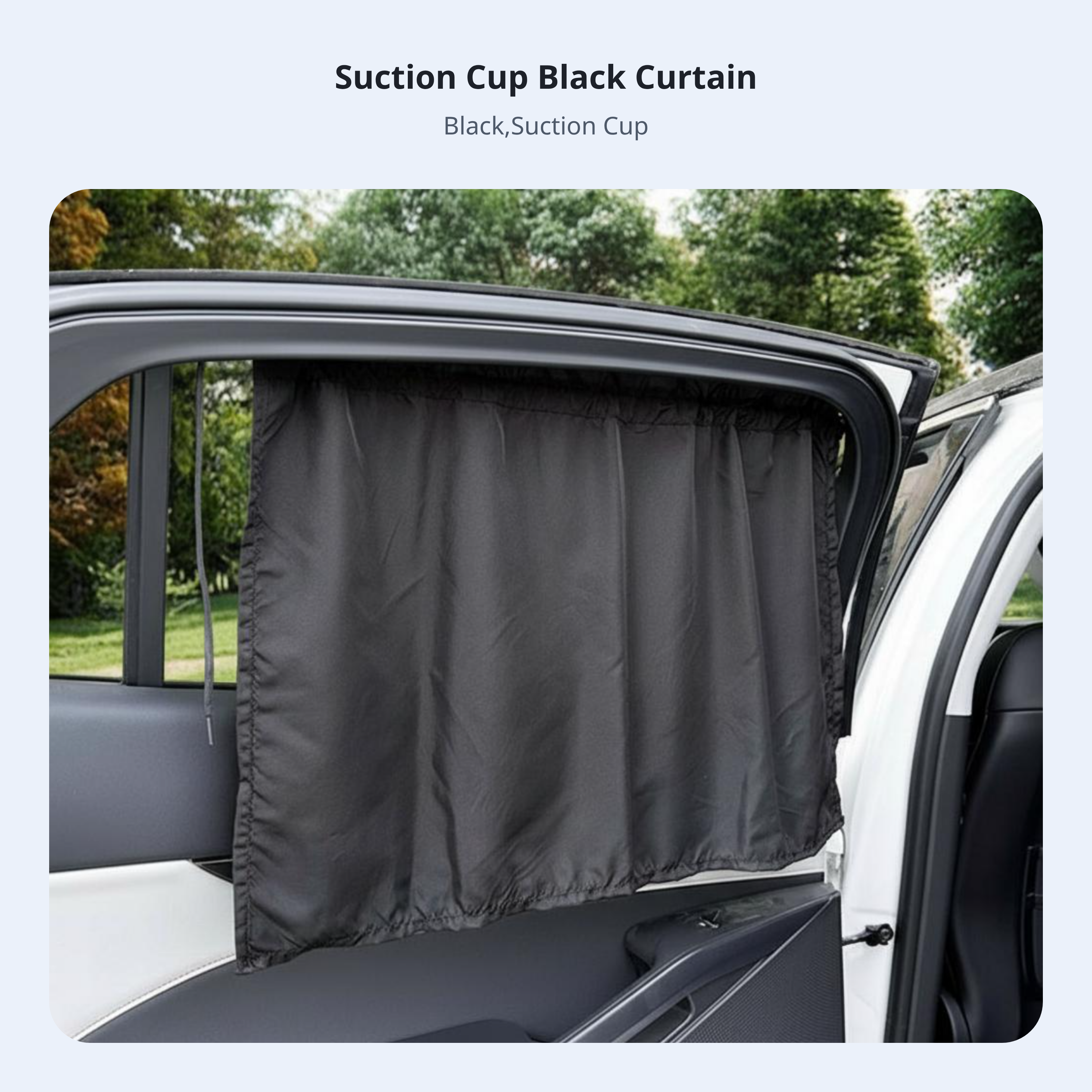 Car Window Shade, Opaque Privacy Screen, Suction holder Installation, Sun