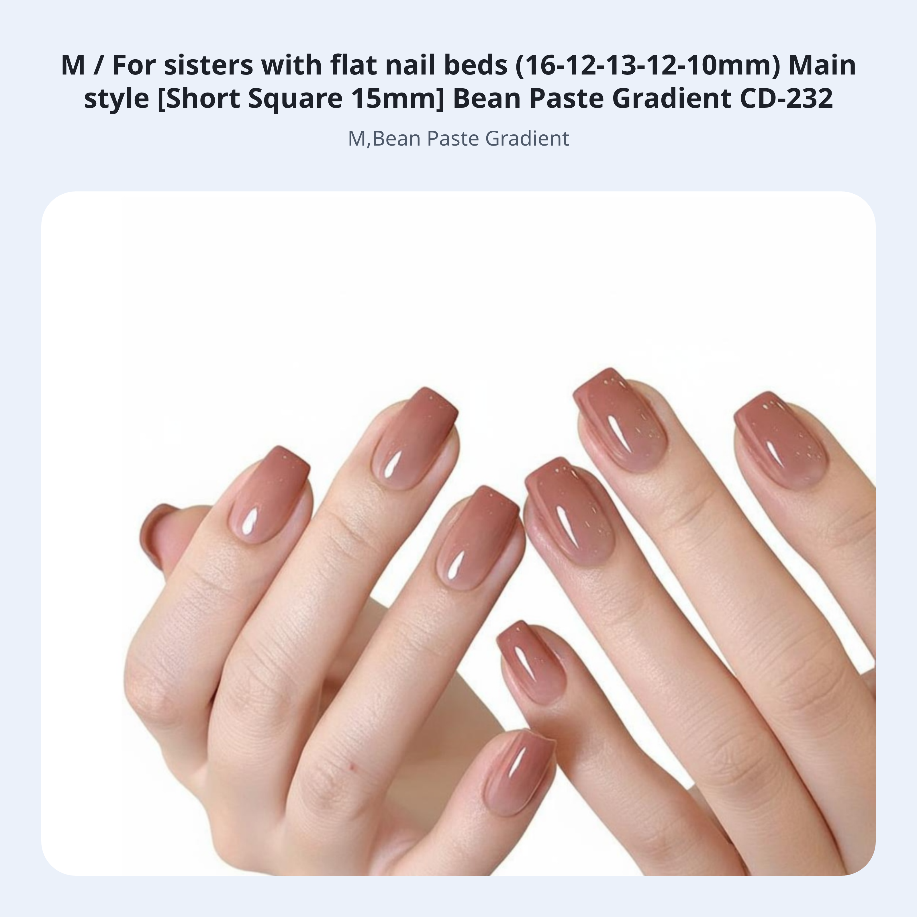 Nude Gradient Short Oval Press On Nails, Coral, Elegant