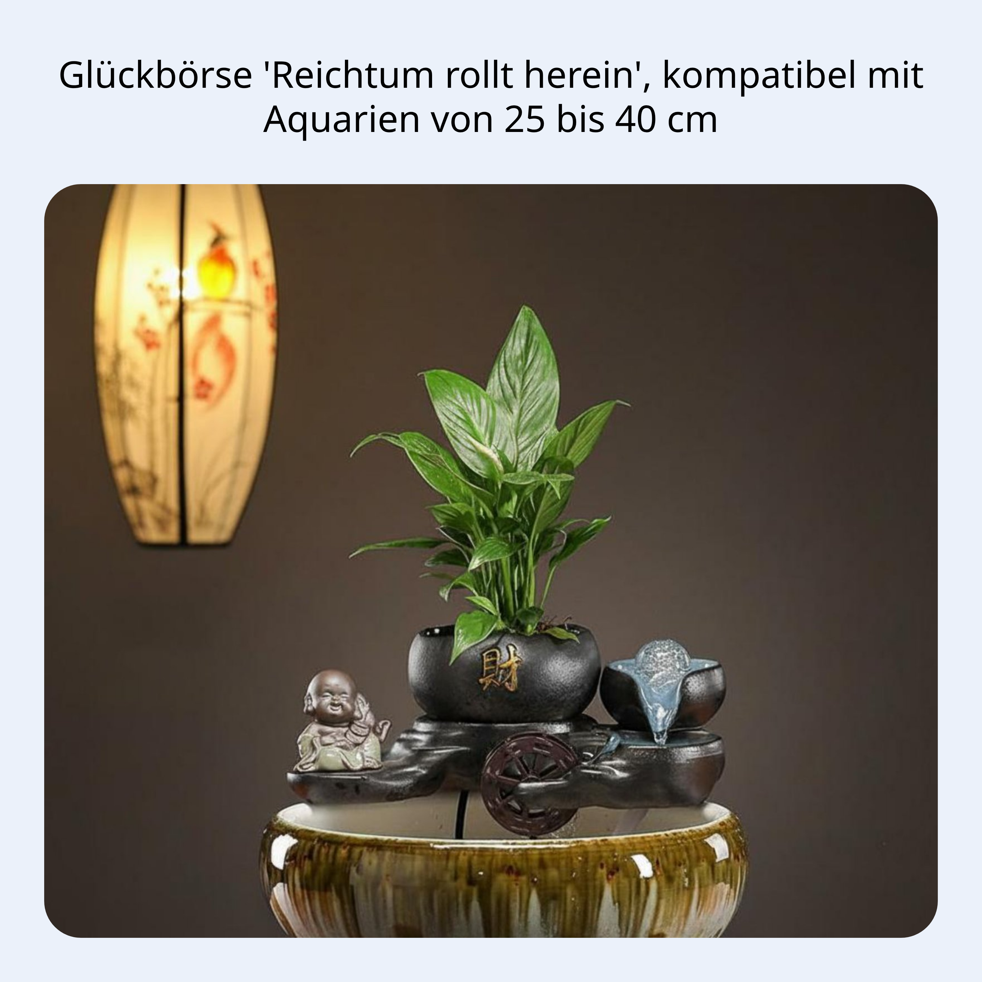 Keramik Deko Brunnen mit Zirkulierendem Wasser und Filter - Picture 8 of 11