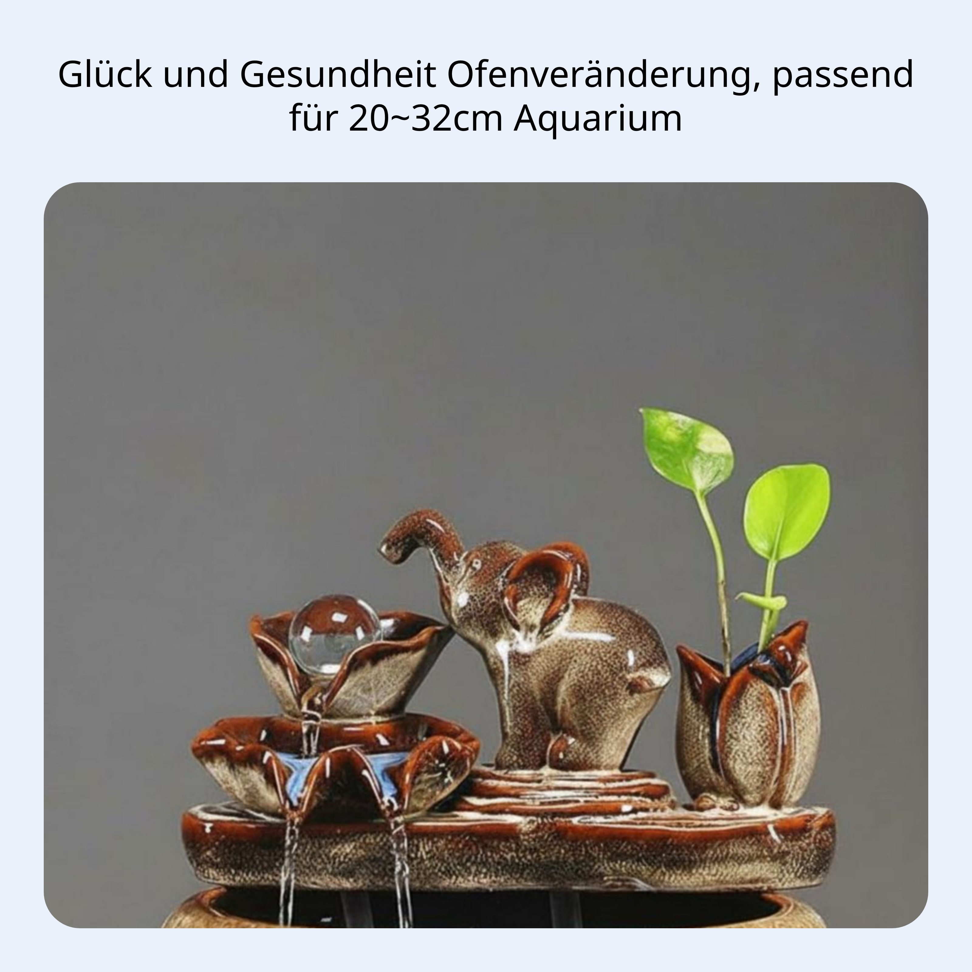 Keramik Deko Brunnen mit Zirkulierendem Wasser und Filter - Picture 7 of 11